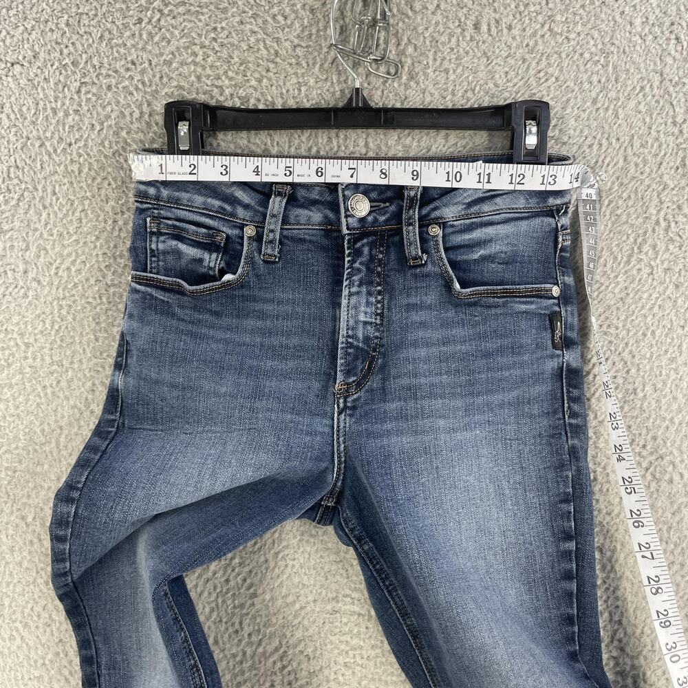 Silver Jeans Co Jeans Womens 27 x29 Blue Avery Skinny Mid Rise Stretch Denim - Picture 5 of 12